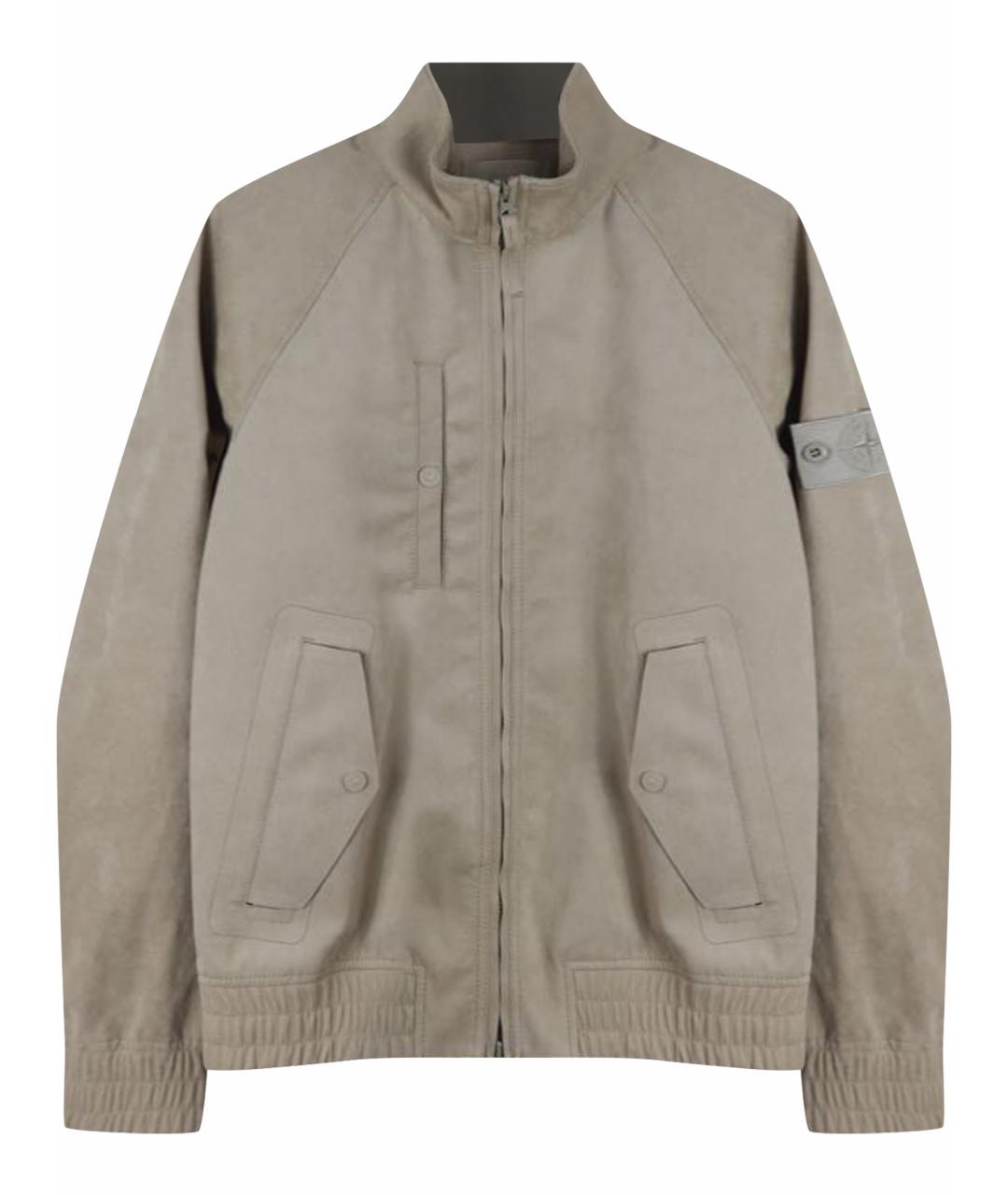 STONE ISLAND Бежевая замшевая куртка, фото 1