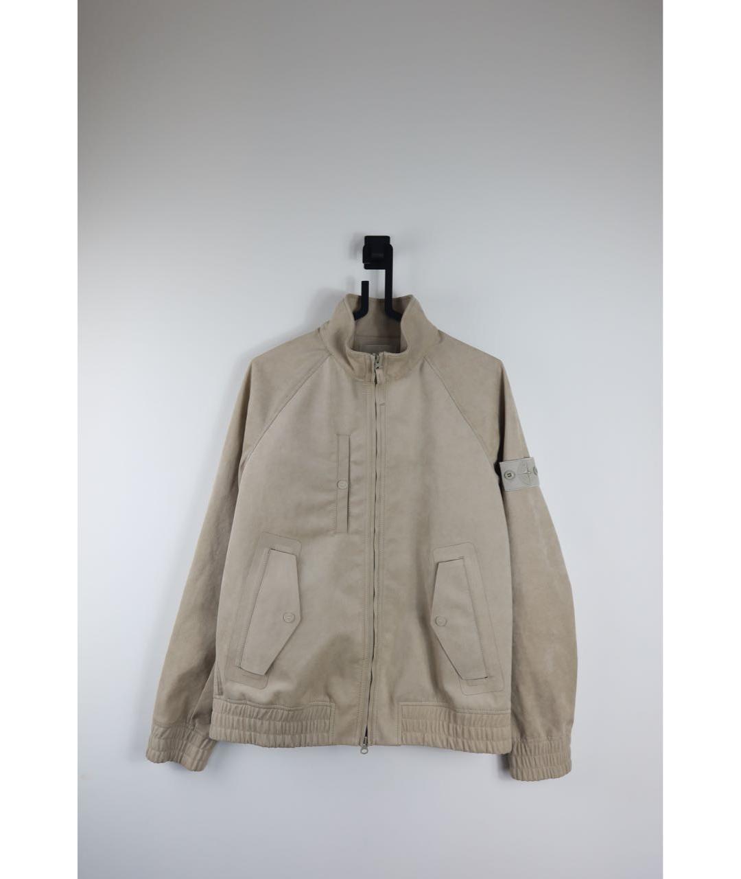 STONE ISLAND Бежевая замшевая куртка, фото 9