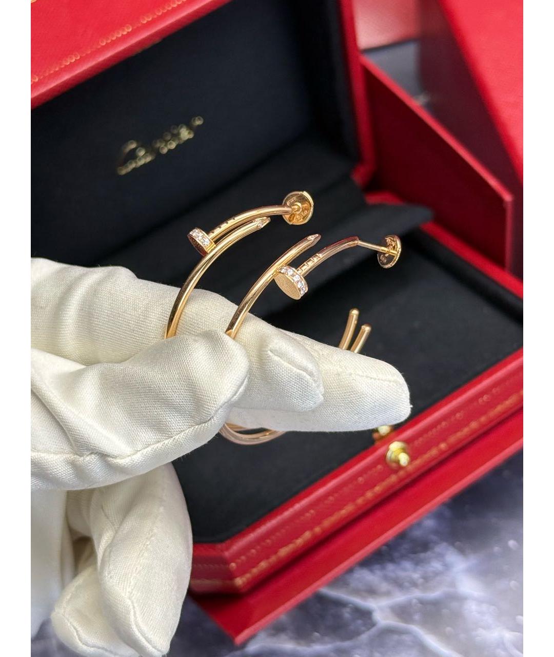 CARTIER Золотые серьги из розового золота, фото 5