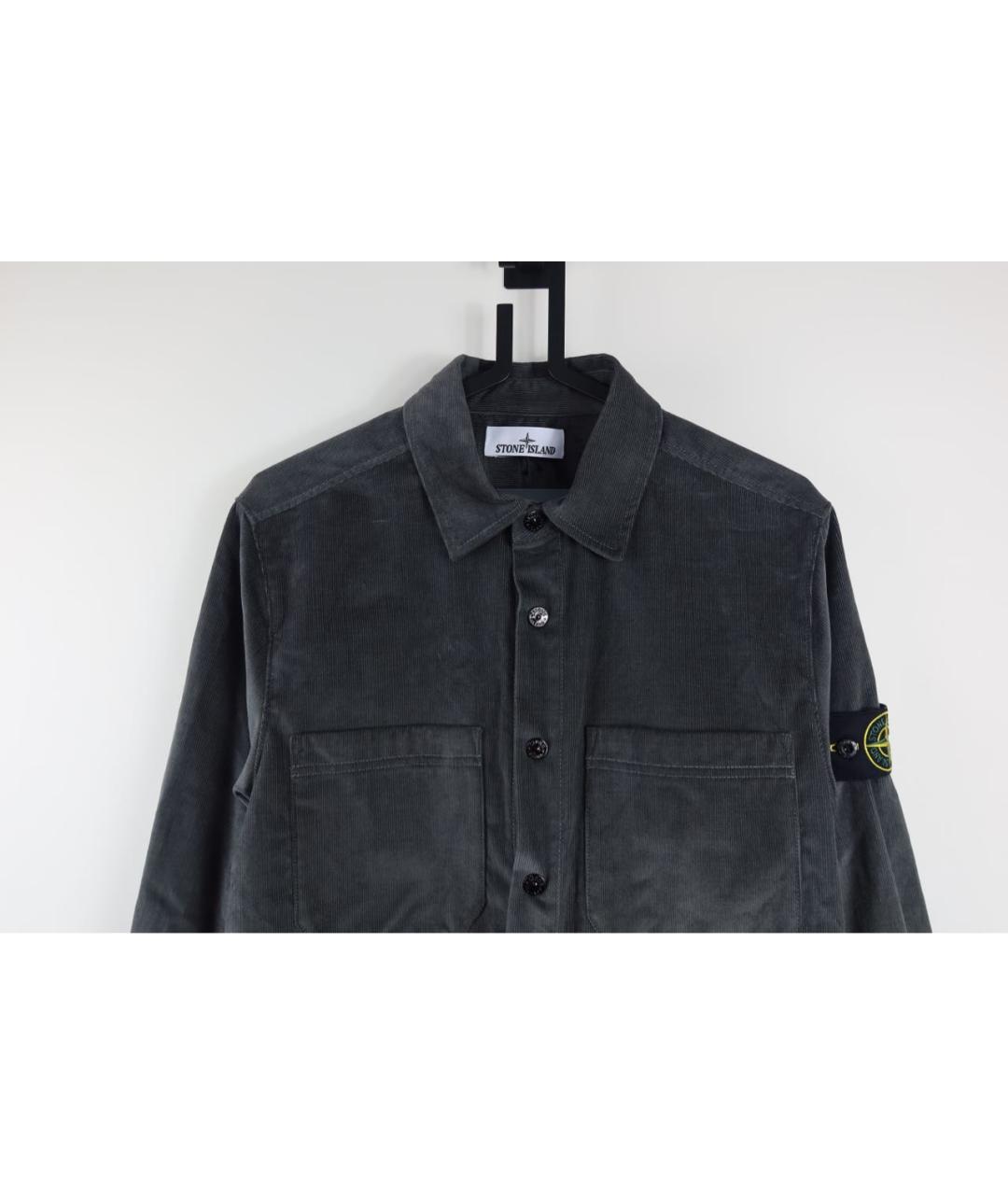 STONE ISLAND Антрацитовая кэжуал рубашка, фото 3