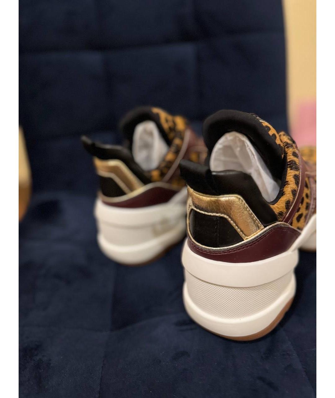 MICHAEL KORS Коричневые кожаные кроссовки, фото 4