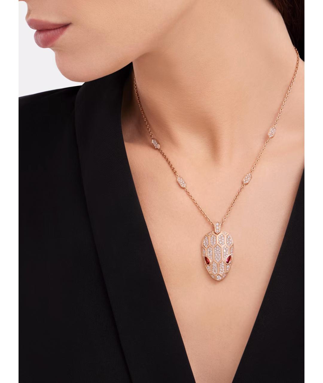 BVLGARI Золотая подвеска из розового золота, фото 3