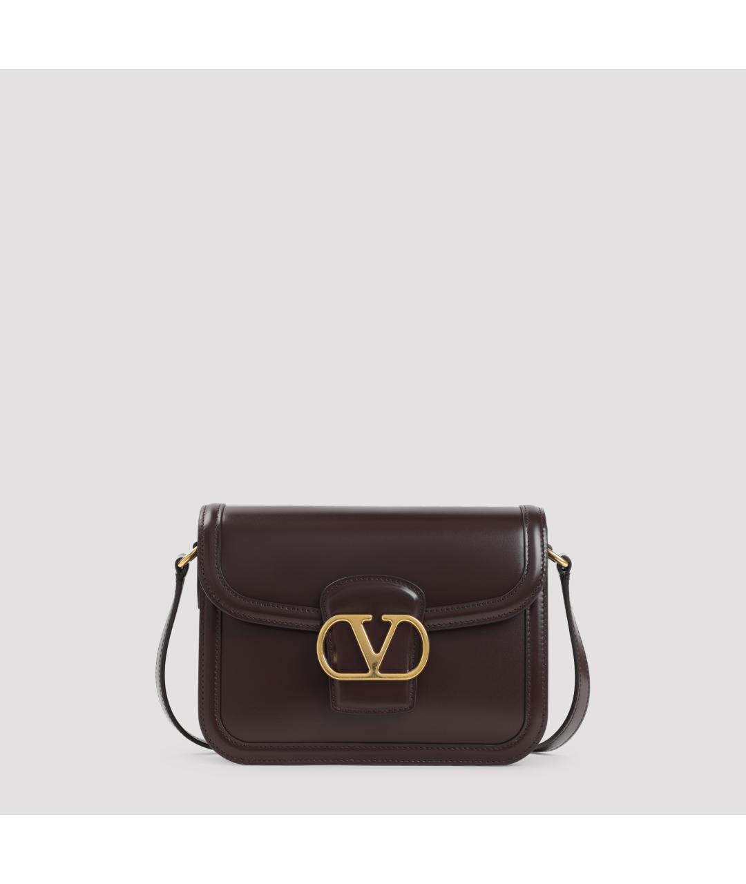 VALENTINO Коричневая кожаная сумка через плечо, фото 2