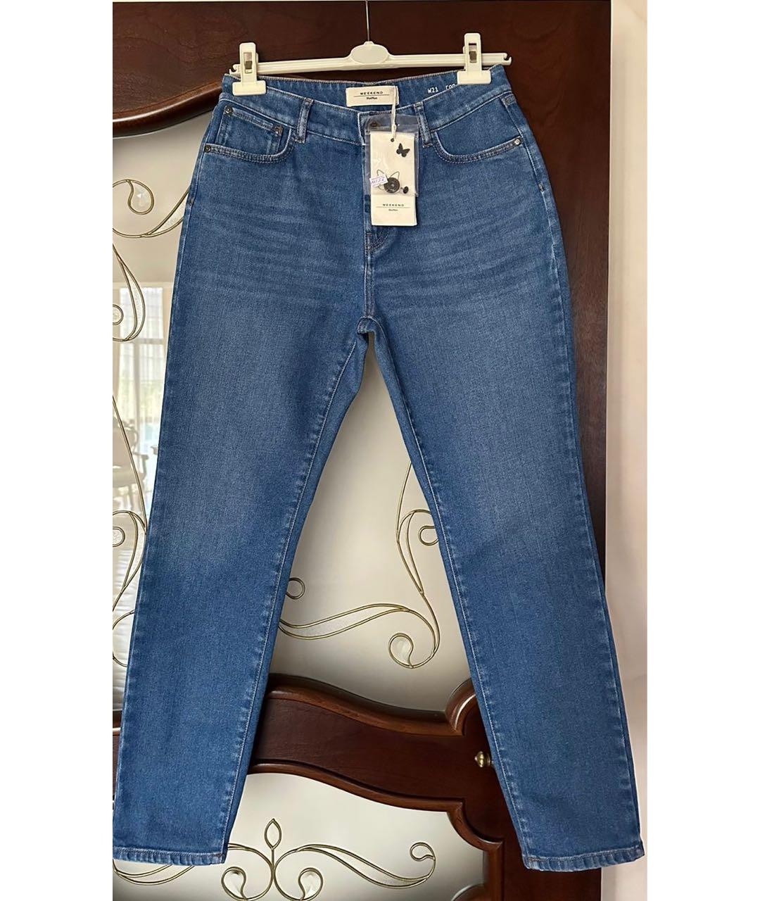 WEEKEND MAX MARA Синие джинсы слим, фото 5