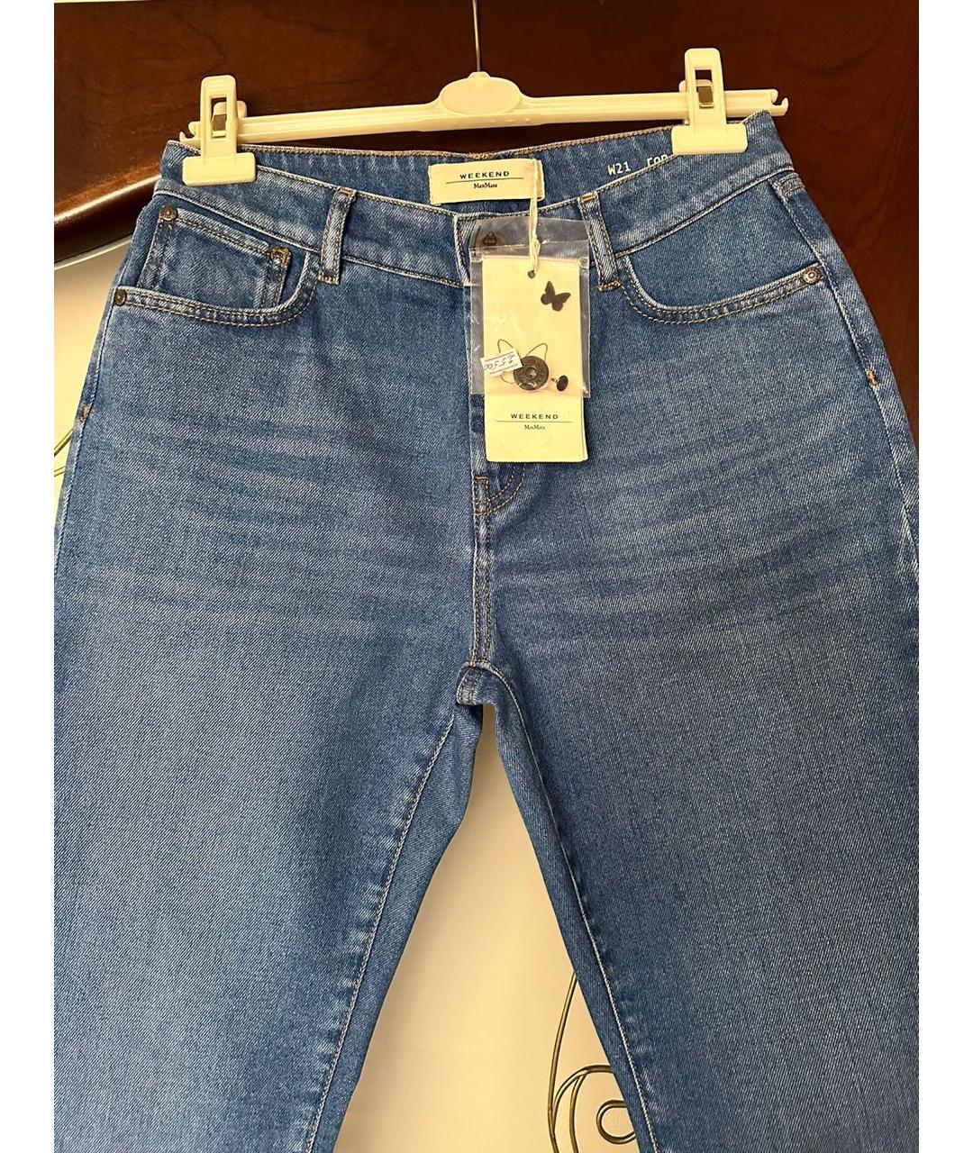 WEEKEND MAX MARA Синие джинсы слим, фото 3