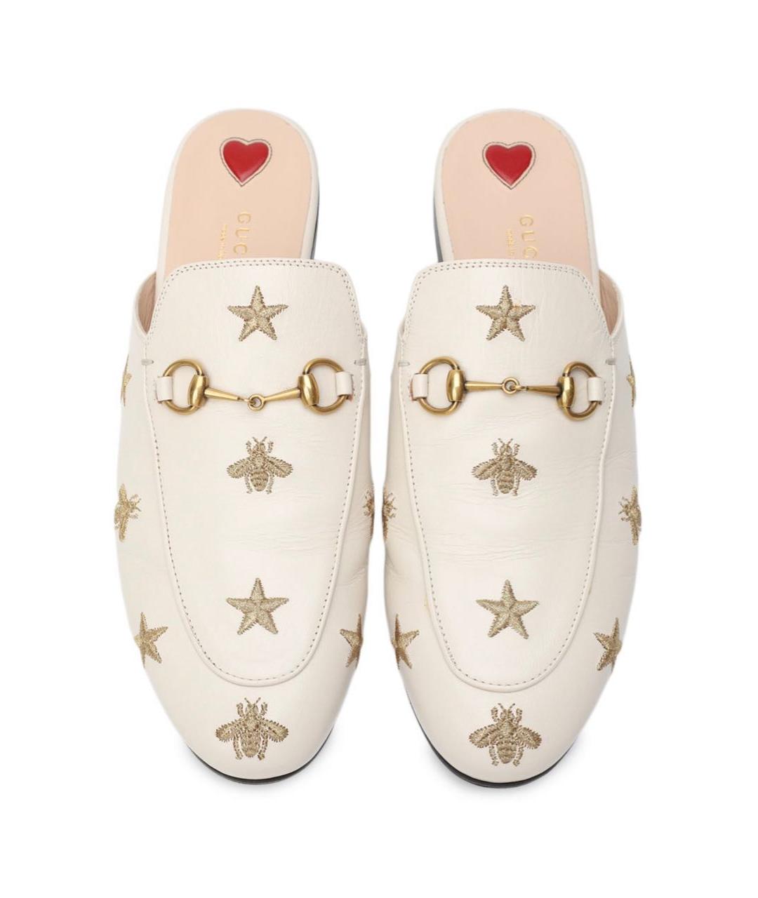 GUCCI Бежевые кожаные мюли, фото 3