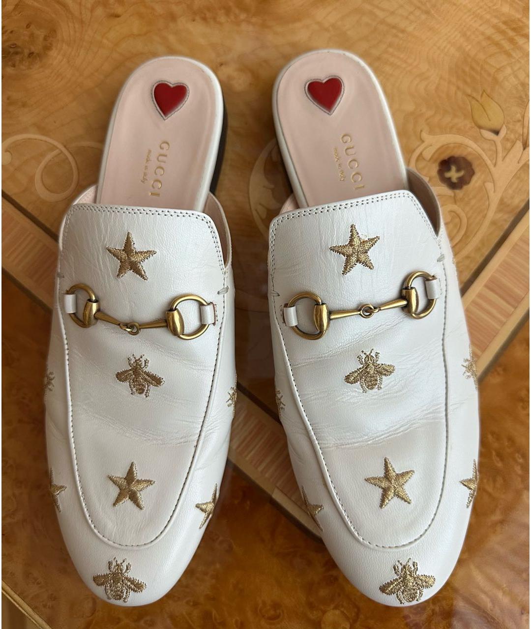 GUCCI Бежевые кожаные мюли, фото 7