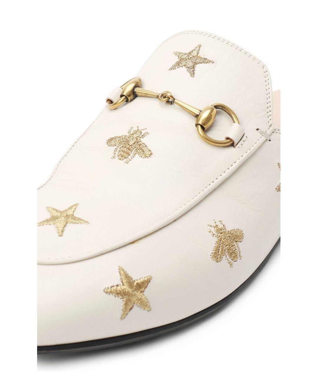GUCCI Бежевые кожаные мюли, фото 5
