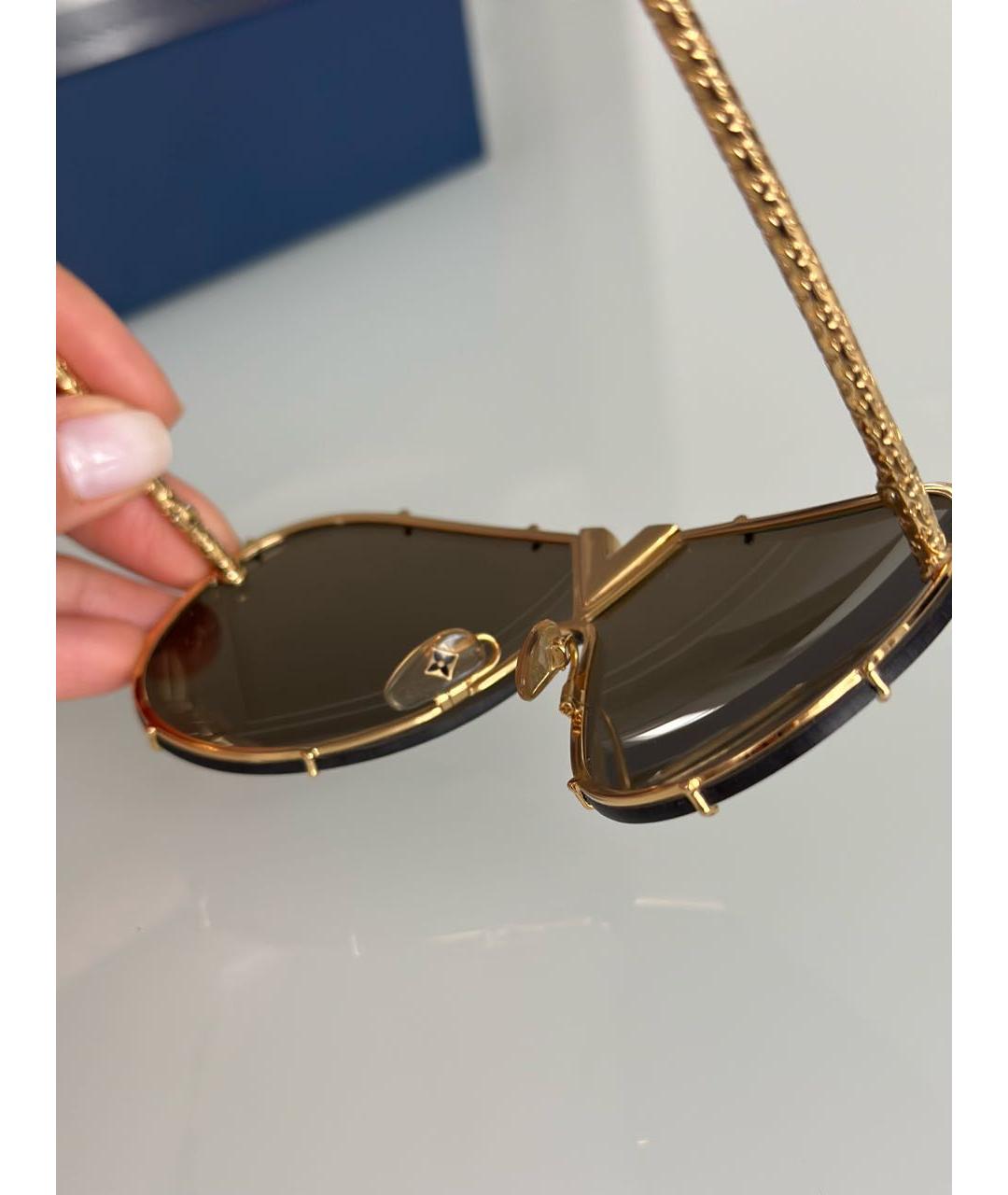 LOUIS VUITTON Металлические солнцезащитные очки, фото 4