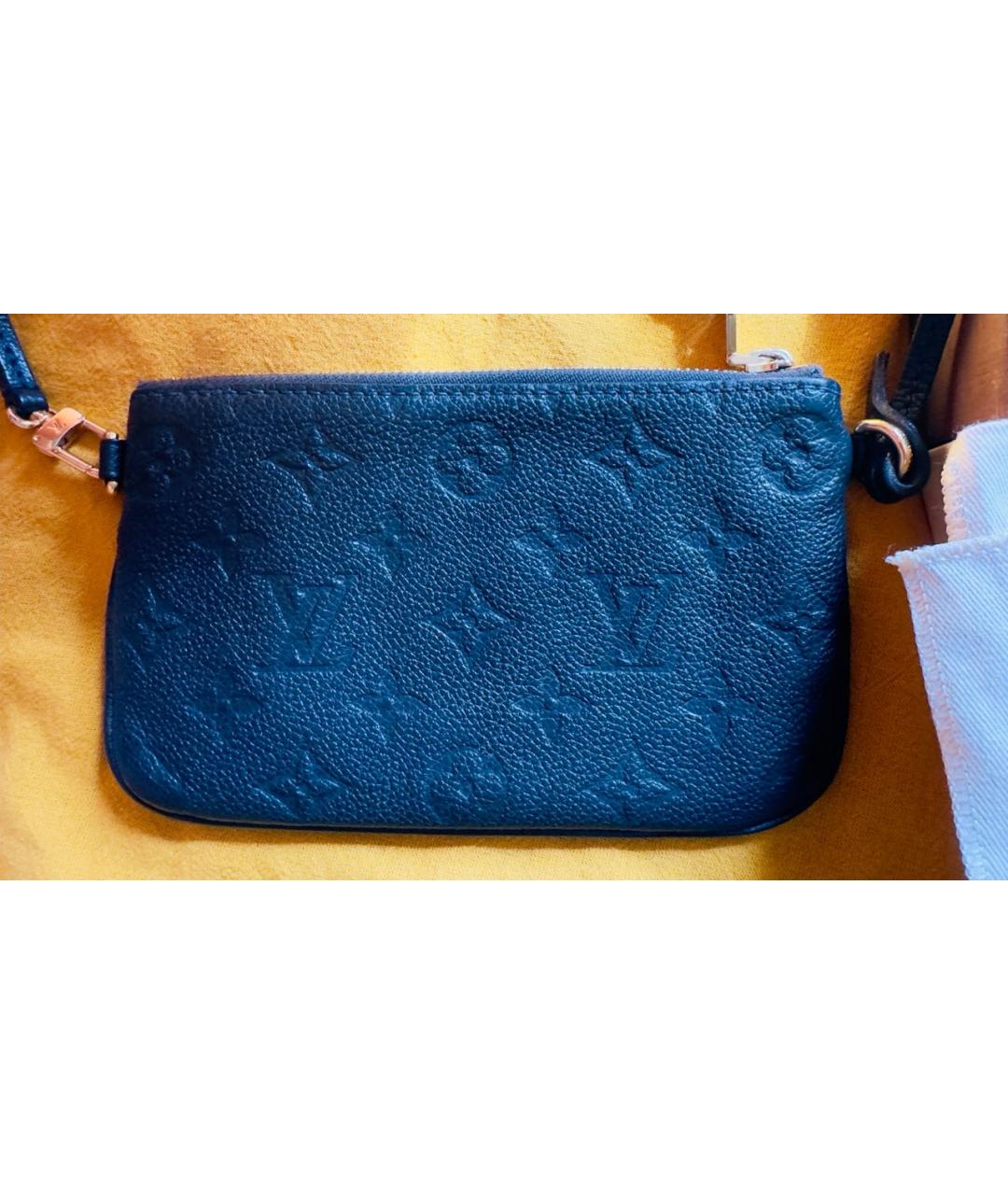 LOUIS VUITTON Черная кожаная сумка с короткими ручками, фото 9