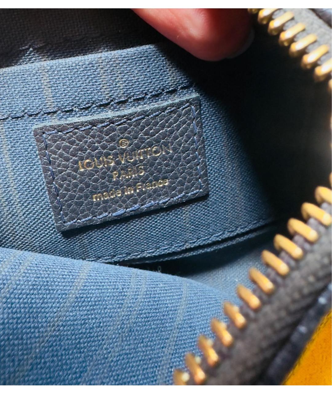 LOUIS VUITTON Черная кожаная сумка с короткими ручками, фото 4