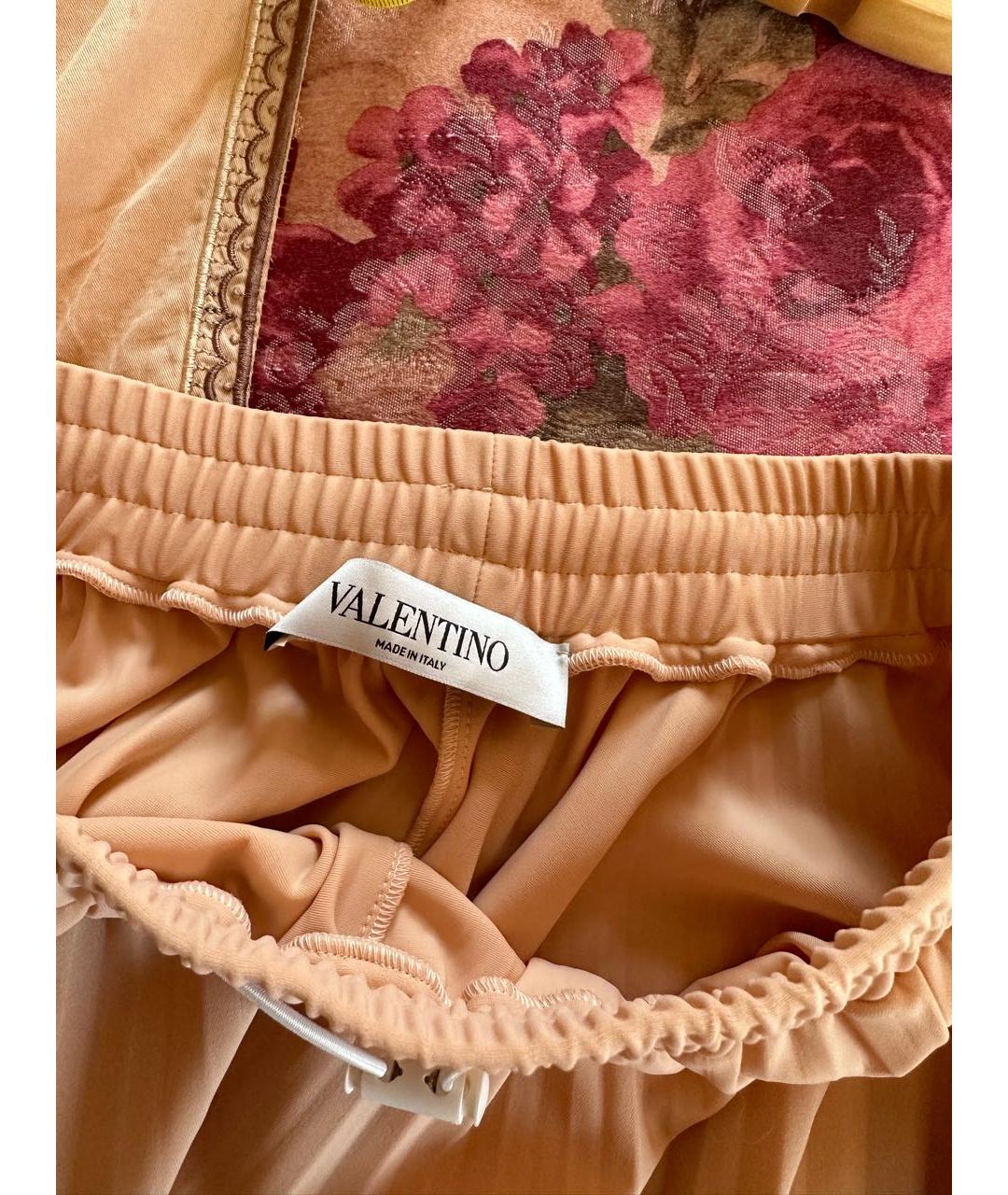 VALENTINO Бежевая вискозная юбка миди, фото 5