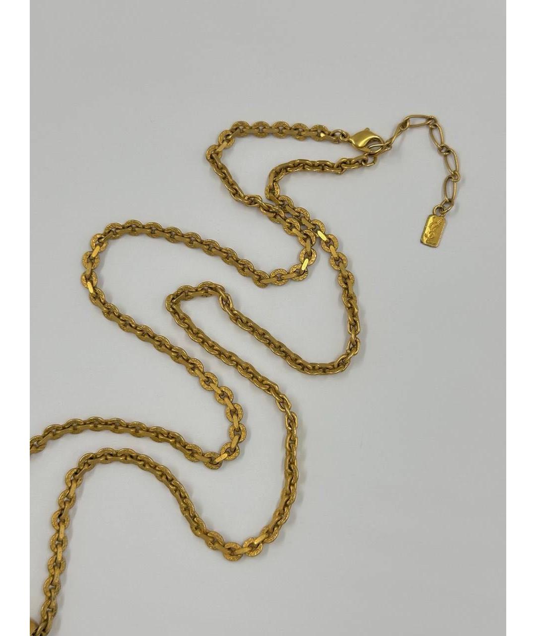 SAINT LAURENT Золотая металлическая подвеска, фото 4