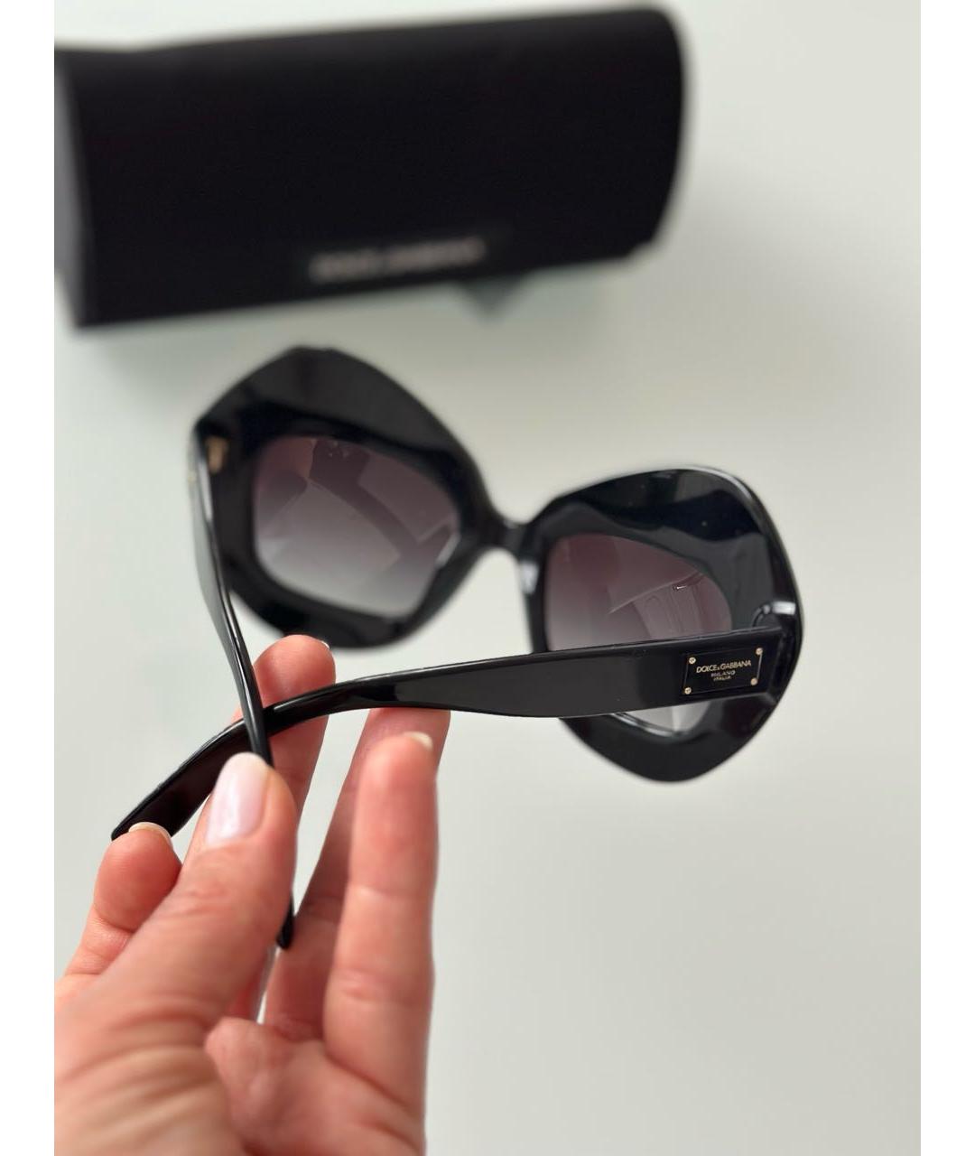DOLCE&GABBANA Черные пластиковые солнцезащитные очки, фото 5
