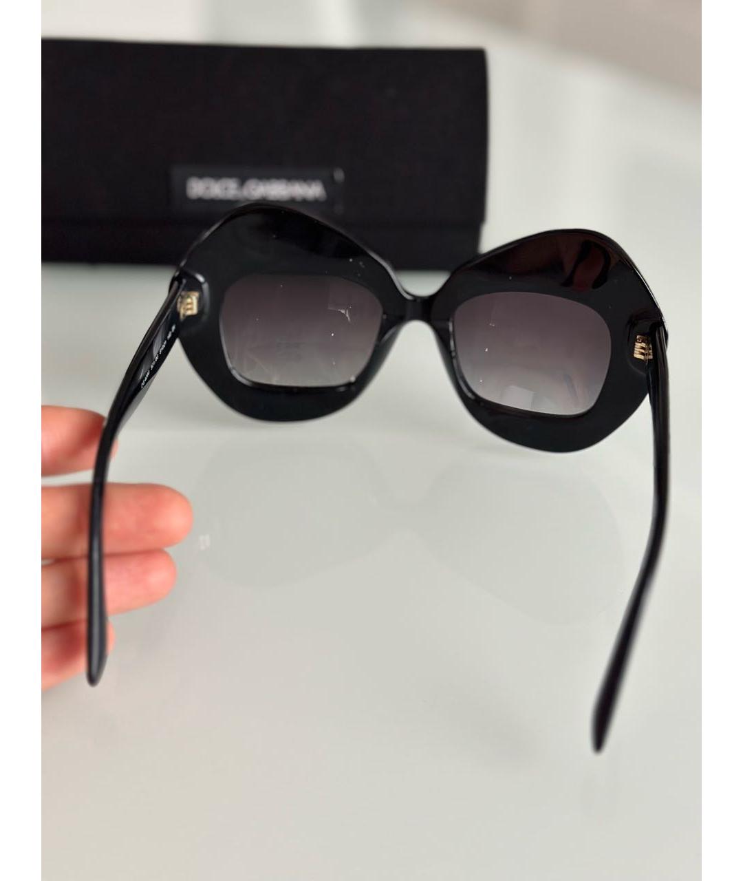 DOLCE&GABBANA Черные пластиковые солнцезащитные очки, фото 2