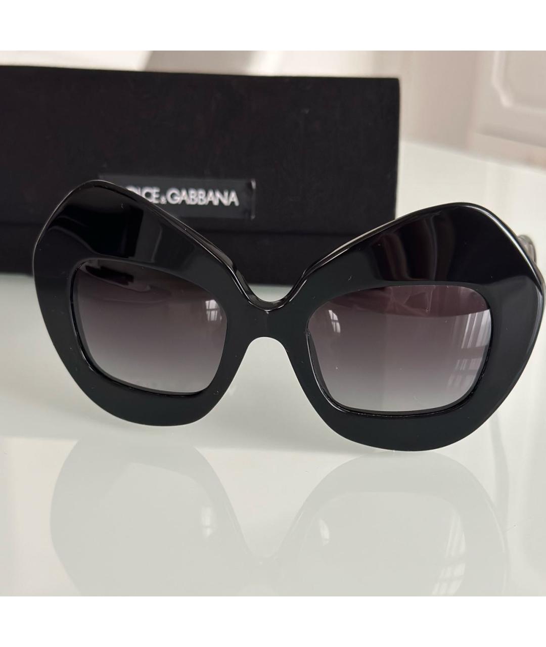 DOLCE&GABBANA Черные пластиковые солнцезащитные очки, фото 9