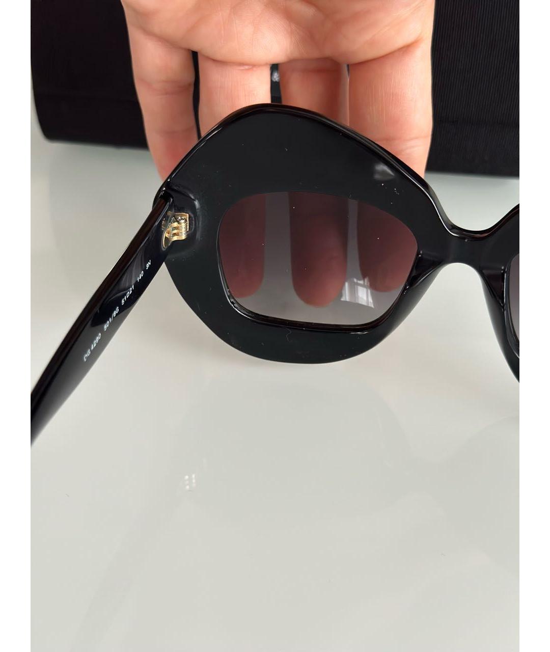 DOLCE&GABBANA Черные пластиковые солнцезащитные очки, фото 7