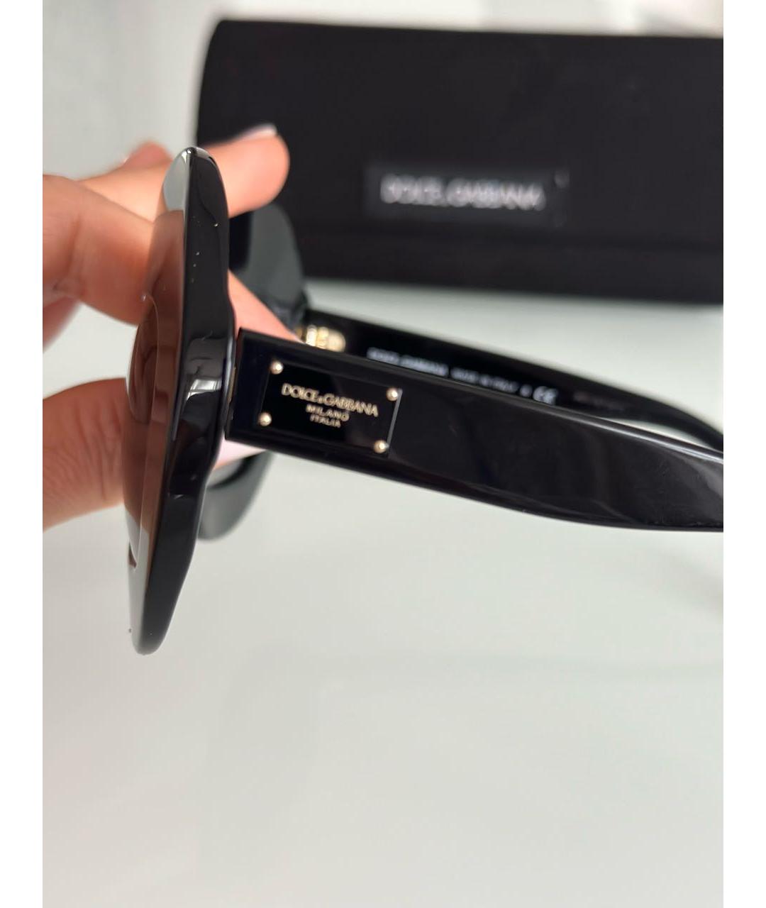 DOLCE&GABBANA Черные пластиковые солнцезащитные очки, фото 3