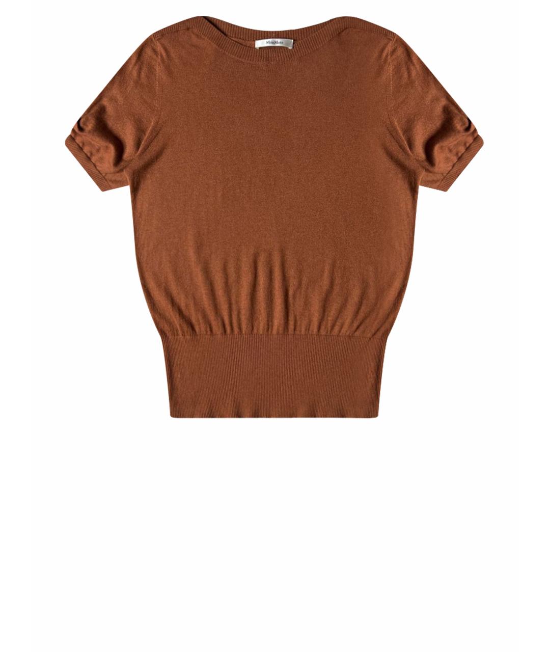 MAX MARA Коричневый шерстяной джемпер / свитер, фото 1
