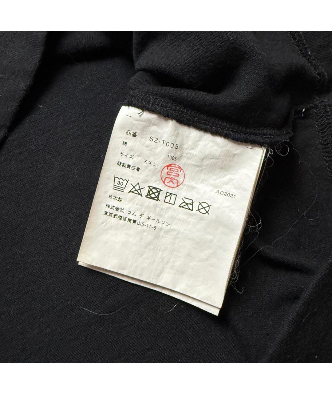 COMME DES GARÇONS Черная хлопковая футболка, фото 3