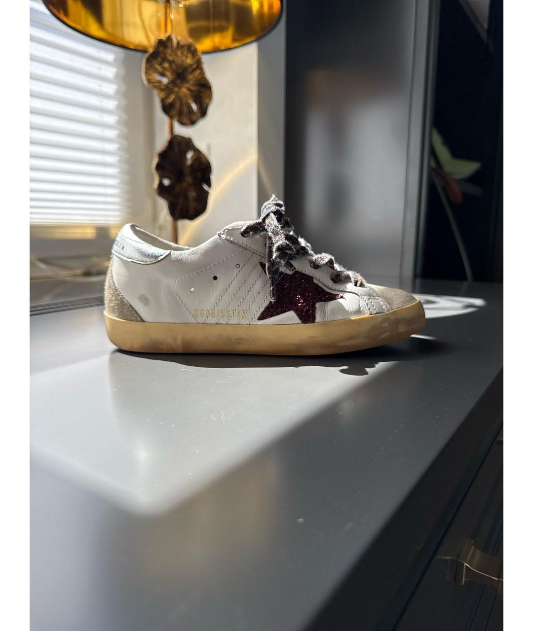 GOLDEN GOOSE DELUXE BRAND Белые кожаные кеды, фото 2