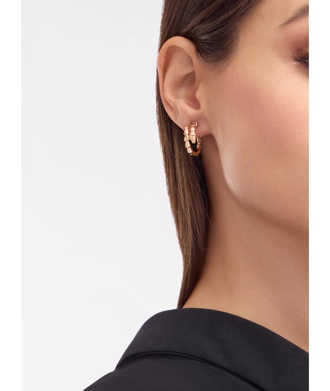 BVLGARI Золотые серьги из розового золота, фото 2