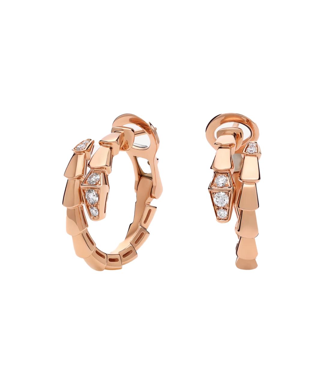 BVLGARI Золотые серьги из розового золота, фото 3