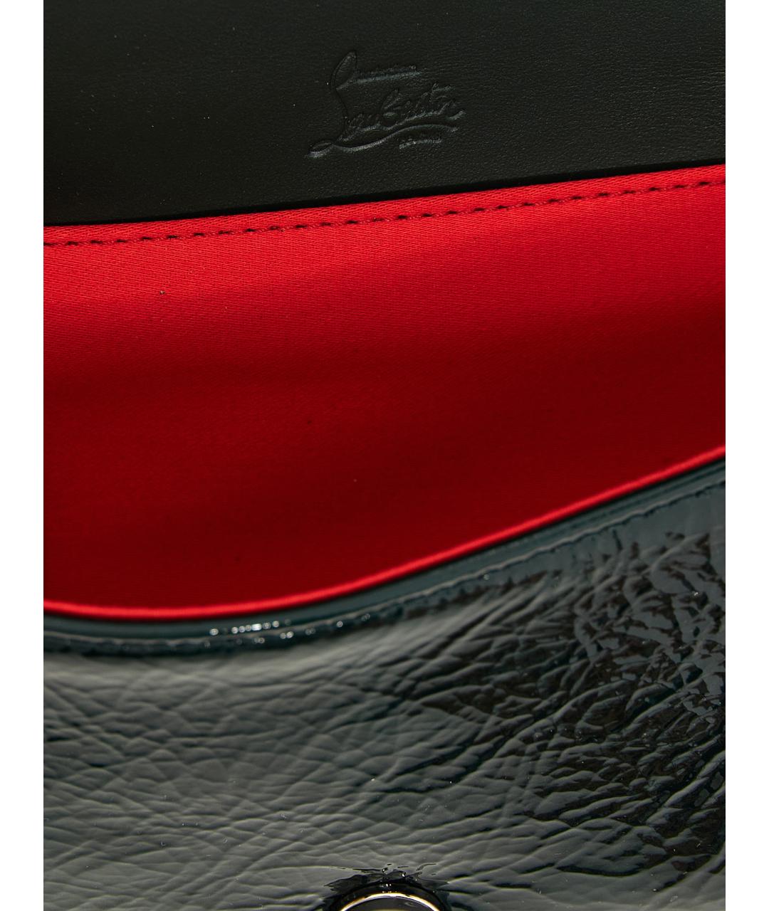 CHRISTIAN LOUBOUTIN Зеленая кожаная сумка через плечо, фото 4