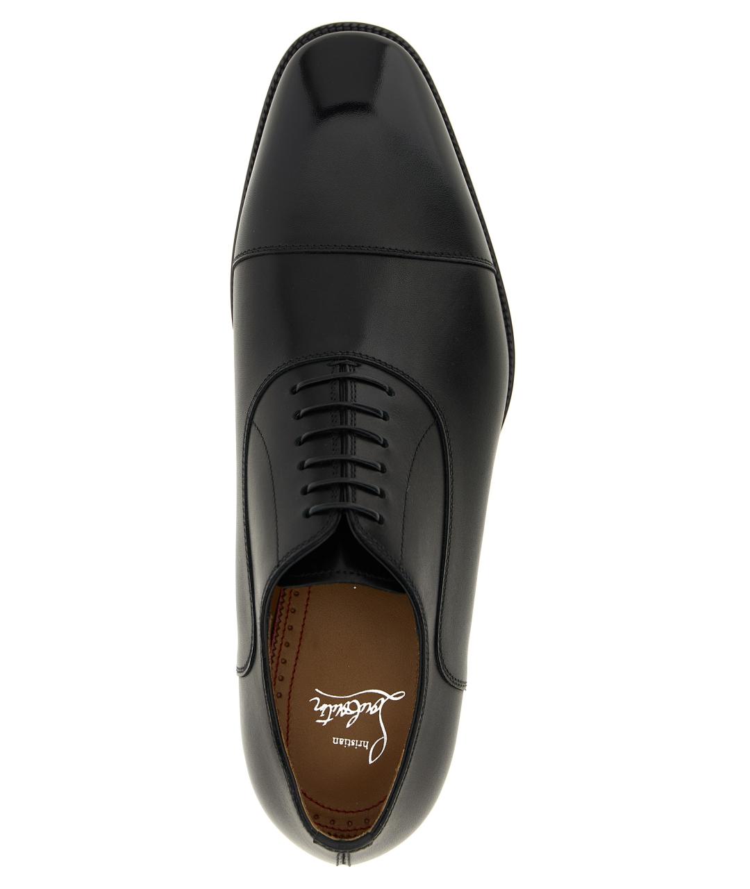 CHRISTIAN LOUBOUTIN Черные кожаные туфли, фото 4