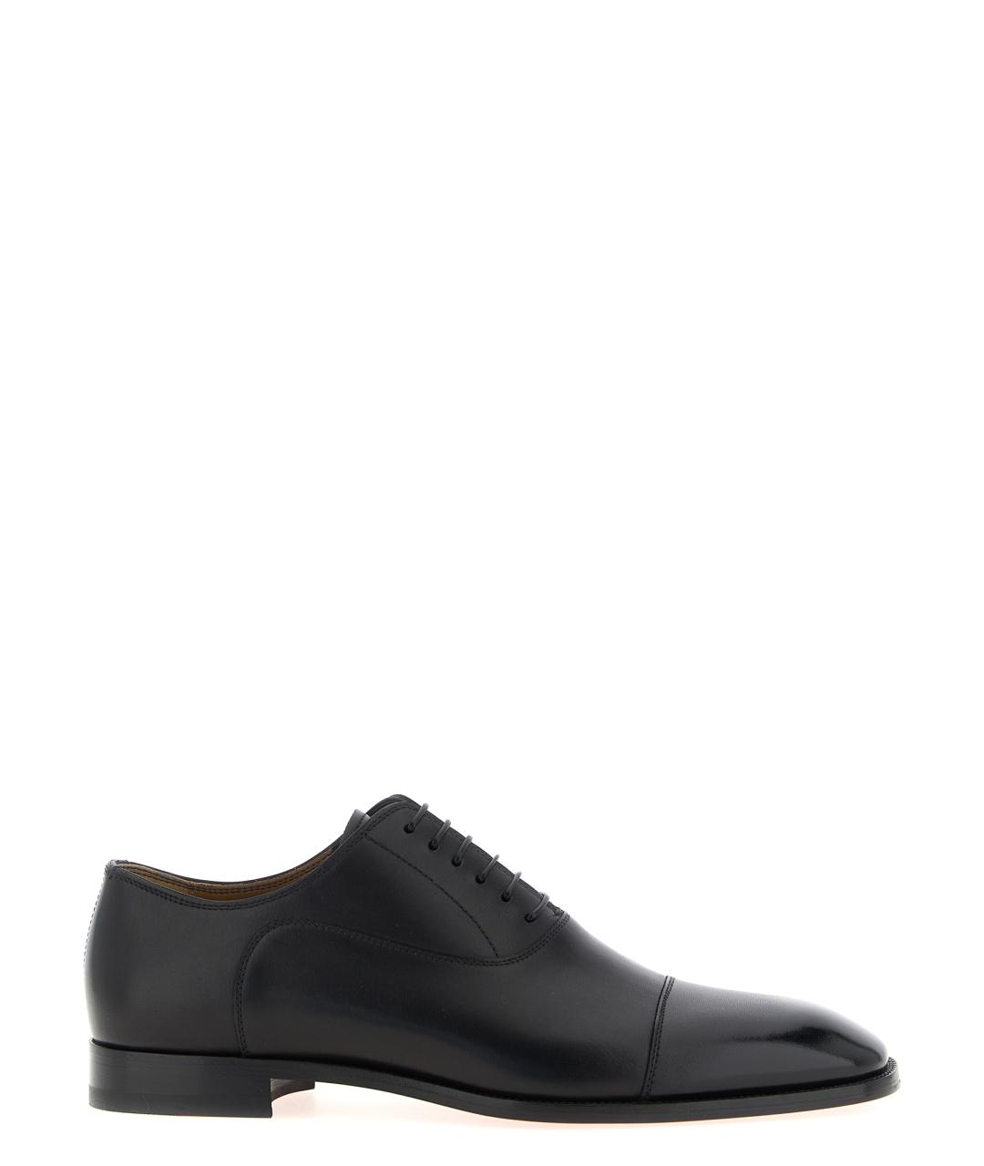 CHRISTIAN LOUBOUTIN Черные кожаные туфли, фото 1