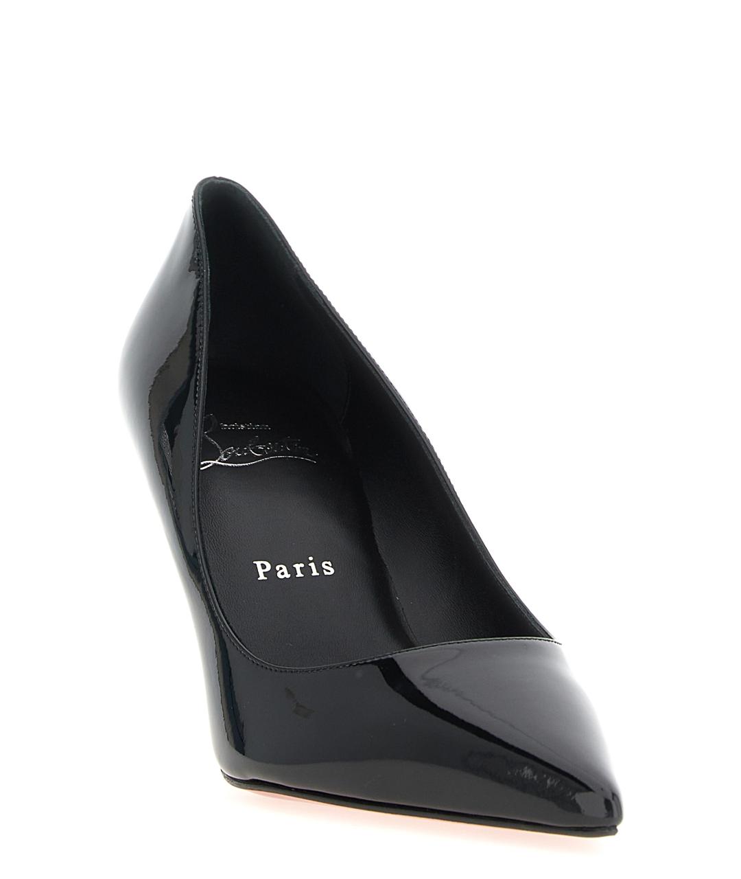 CHRISTIAN LOUBOUTIN Черные кожаные туфли, фото 2