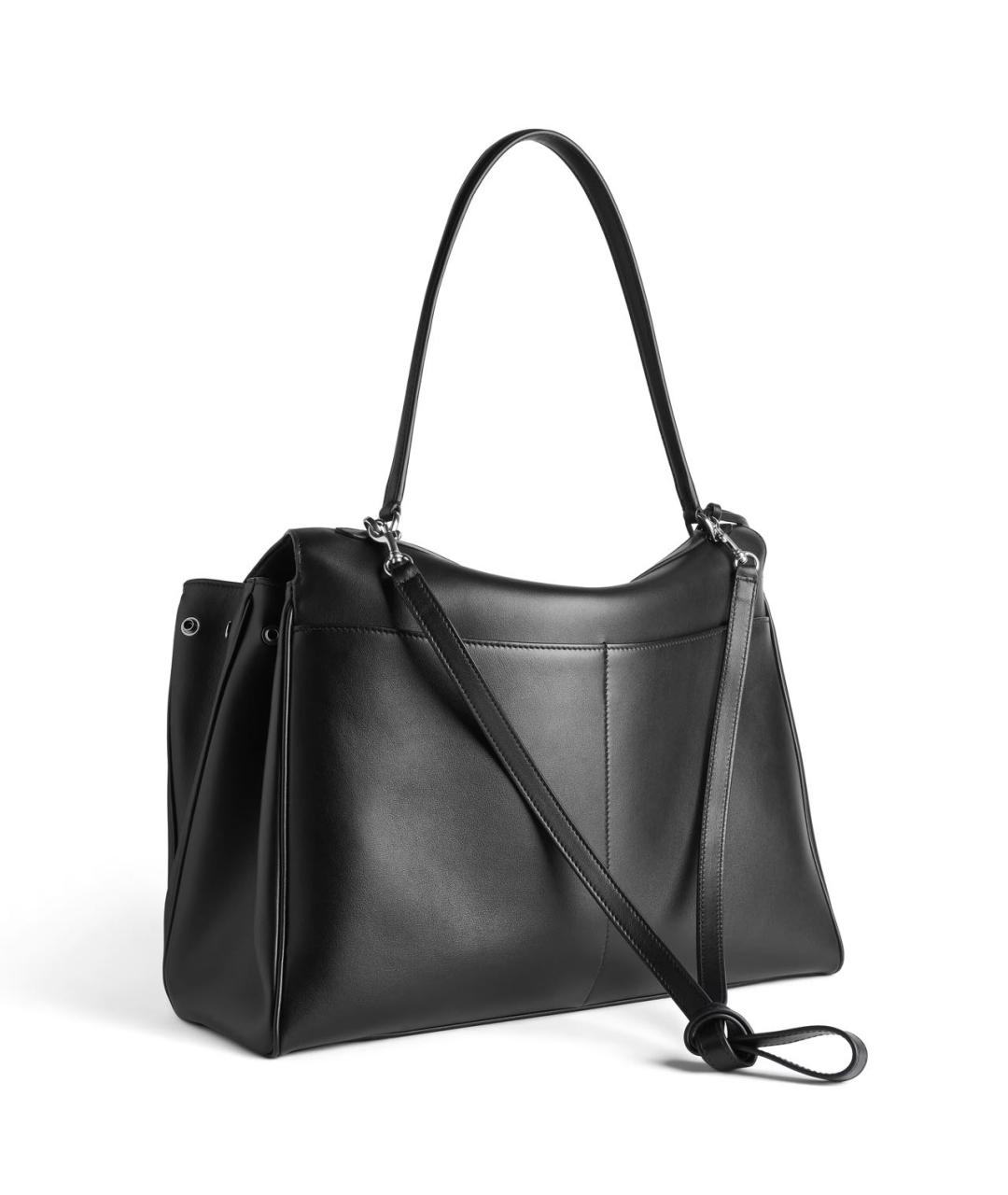BALENCIAGA Черная кожаная сумка через плечо, фото 3
