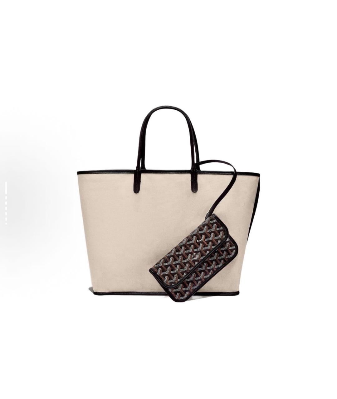 GOYARD Черная кожаная сумка тоут, фото 3