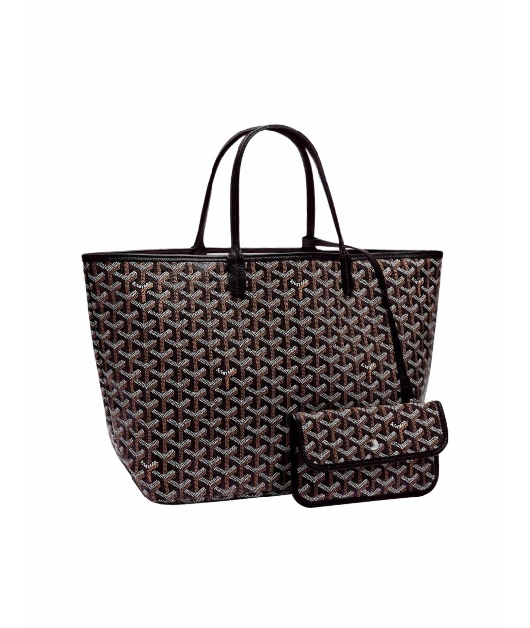 GOYARD Черная кожаная сумка тоут, фото 1