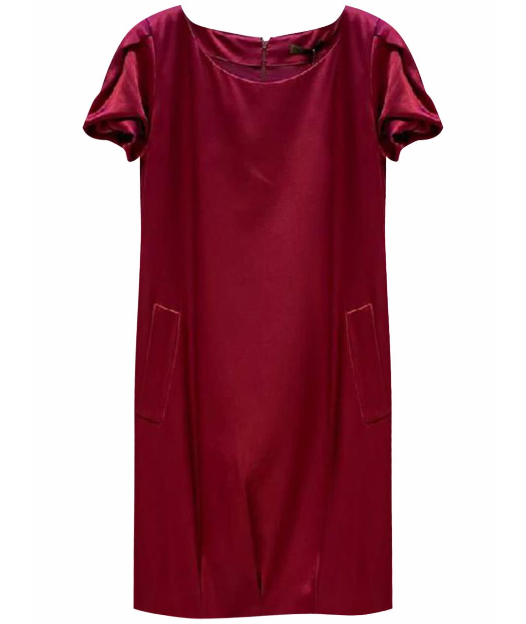 ALEXANDER MCQUEEN Бордовое коктейльное платье, фото 1