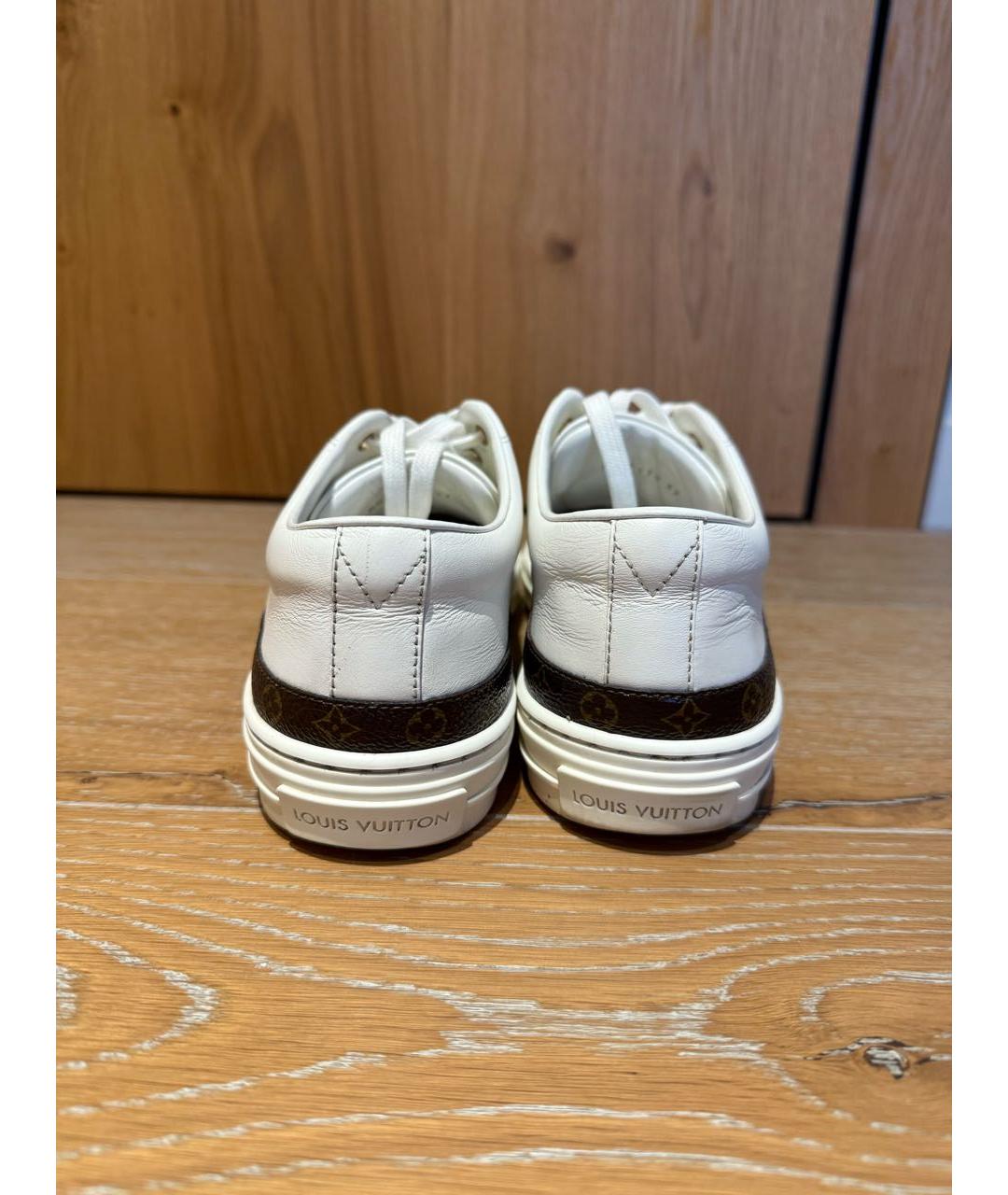 LOUIS VUITTON Белые кожаные кеды, фото 3