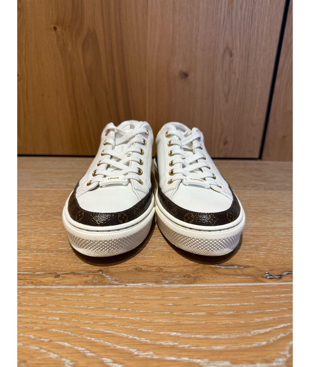 LOUIS VUITTON Белые кожаные кеды, фото 2