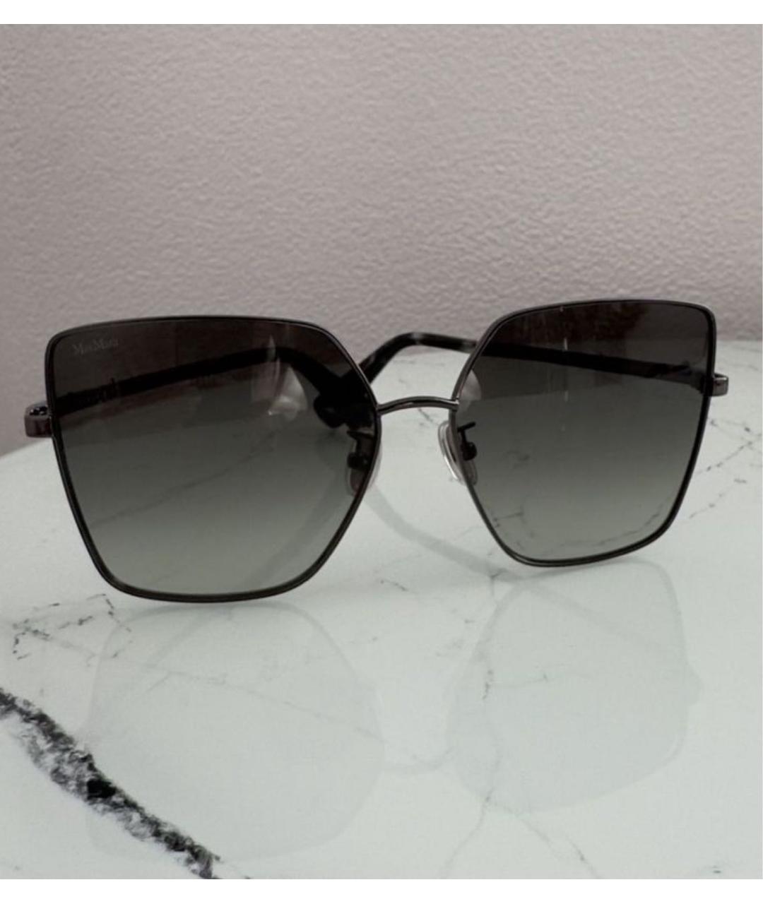 MAX MARA Черные металлические солнцезащитные очки, фото 9
