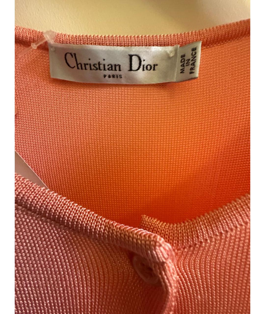 CHRISTIAN DIOR Розовый вискозный кардиган, фото 3