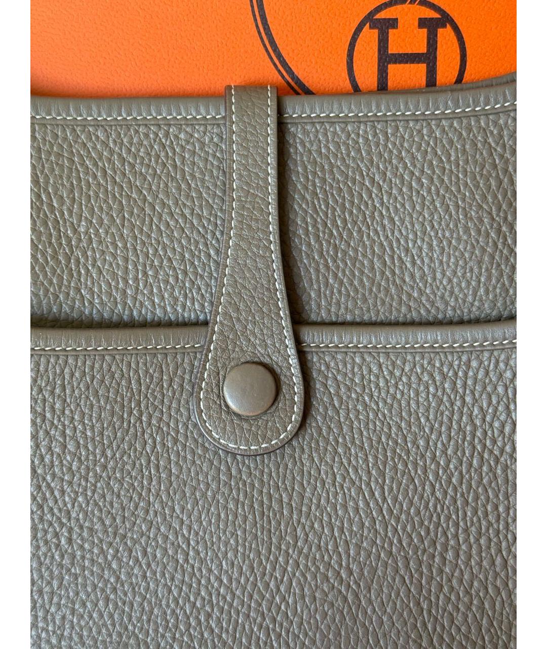 HERMES Коричневая кожаная сумка через плечо, фото 4