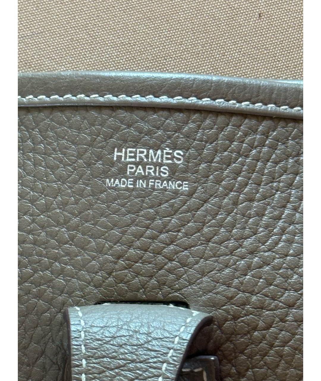 HERMES Коричневая кожаная сумка через плечо, фото 6