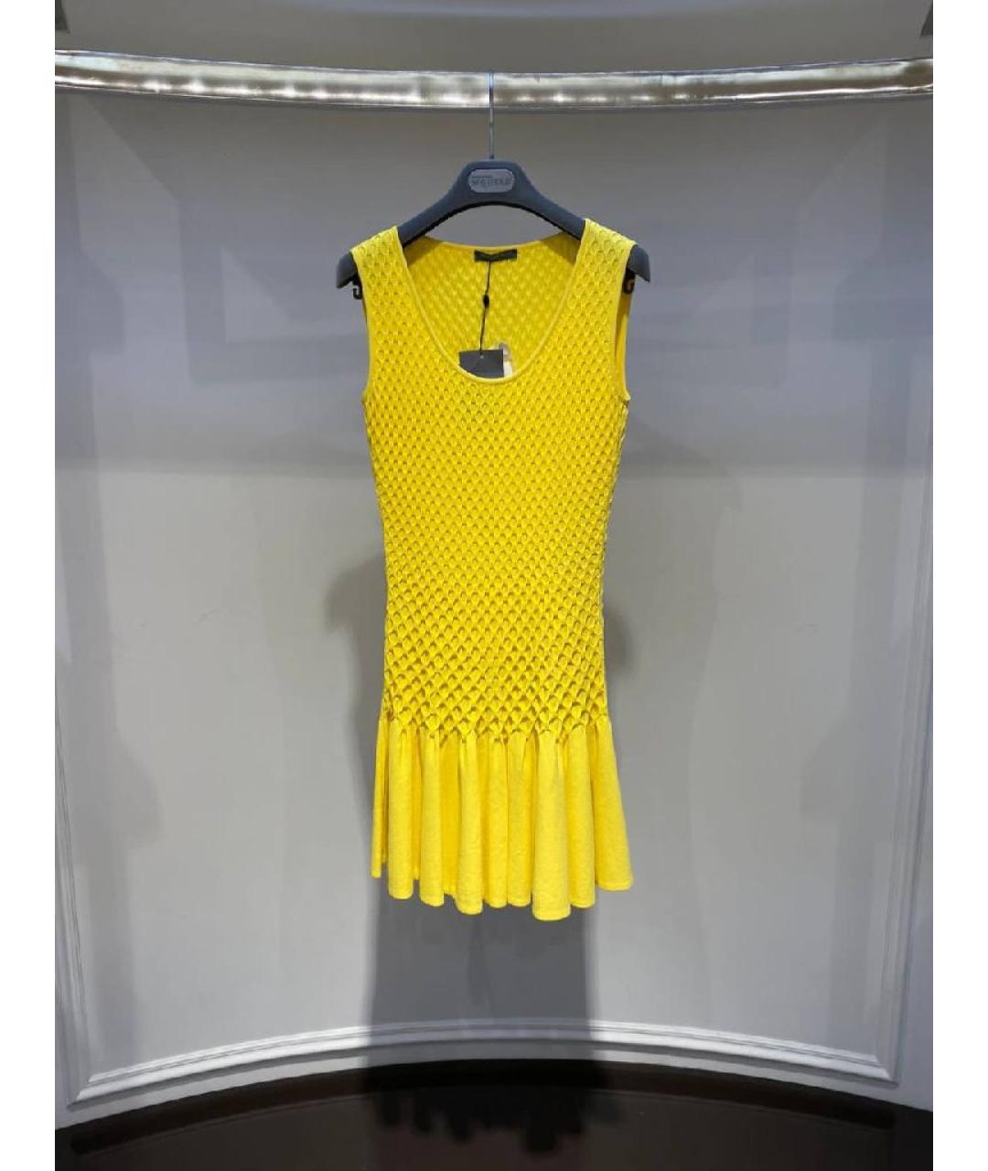 ALEXANDER MCQUEEN Желтое повседневное платье, фото 3