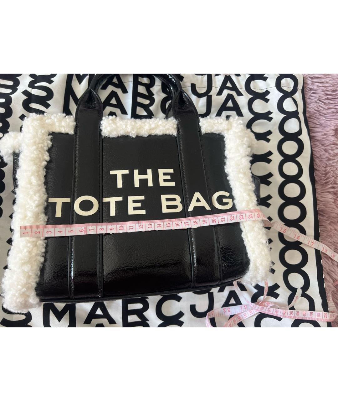 MARC JACOBS Черная сумка с короткими ручками из лакированной кожи, фото 6