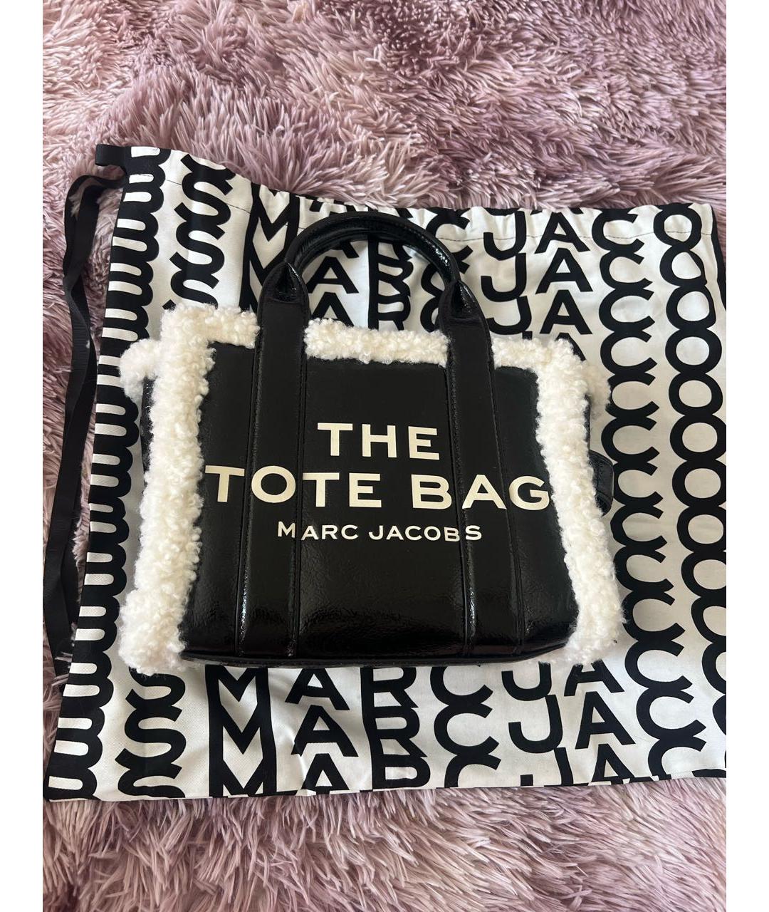 MARC JACOBS Черная сумка с короткими ручками из лакированной кожи, фото 8