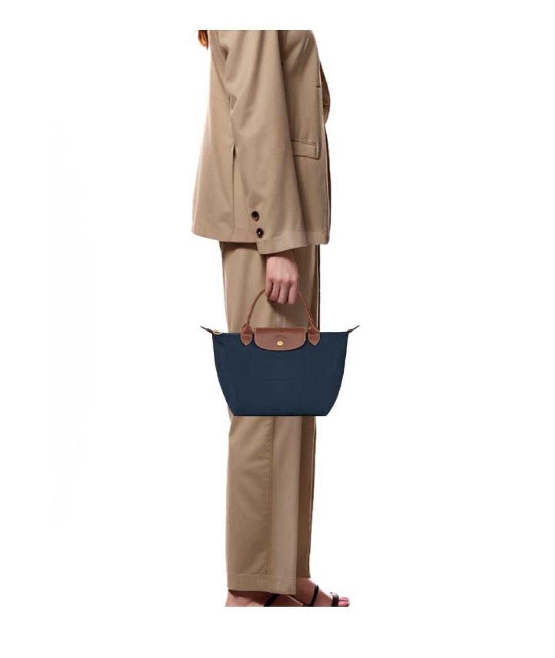 LONGCHAMP Темно-синяя сумка тоут, фото 3