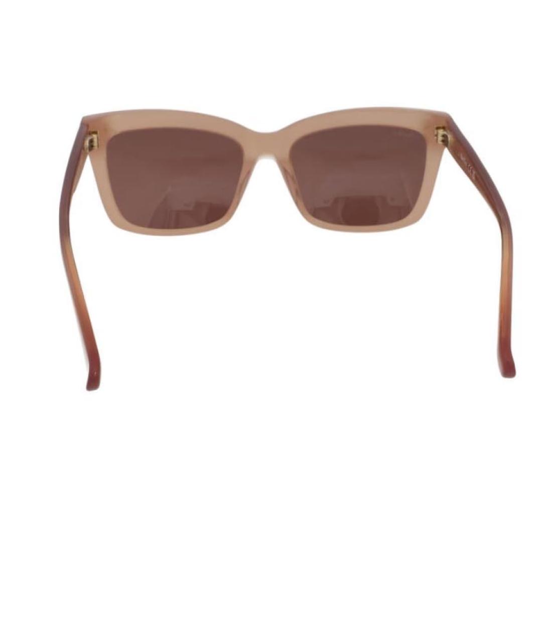 MAX MARA Коричневые пластиковые солнцезащитные очки, фото 5