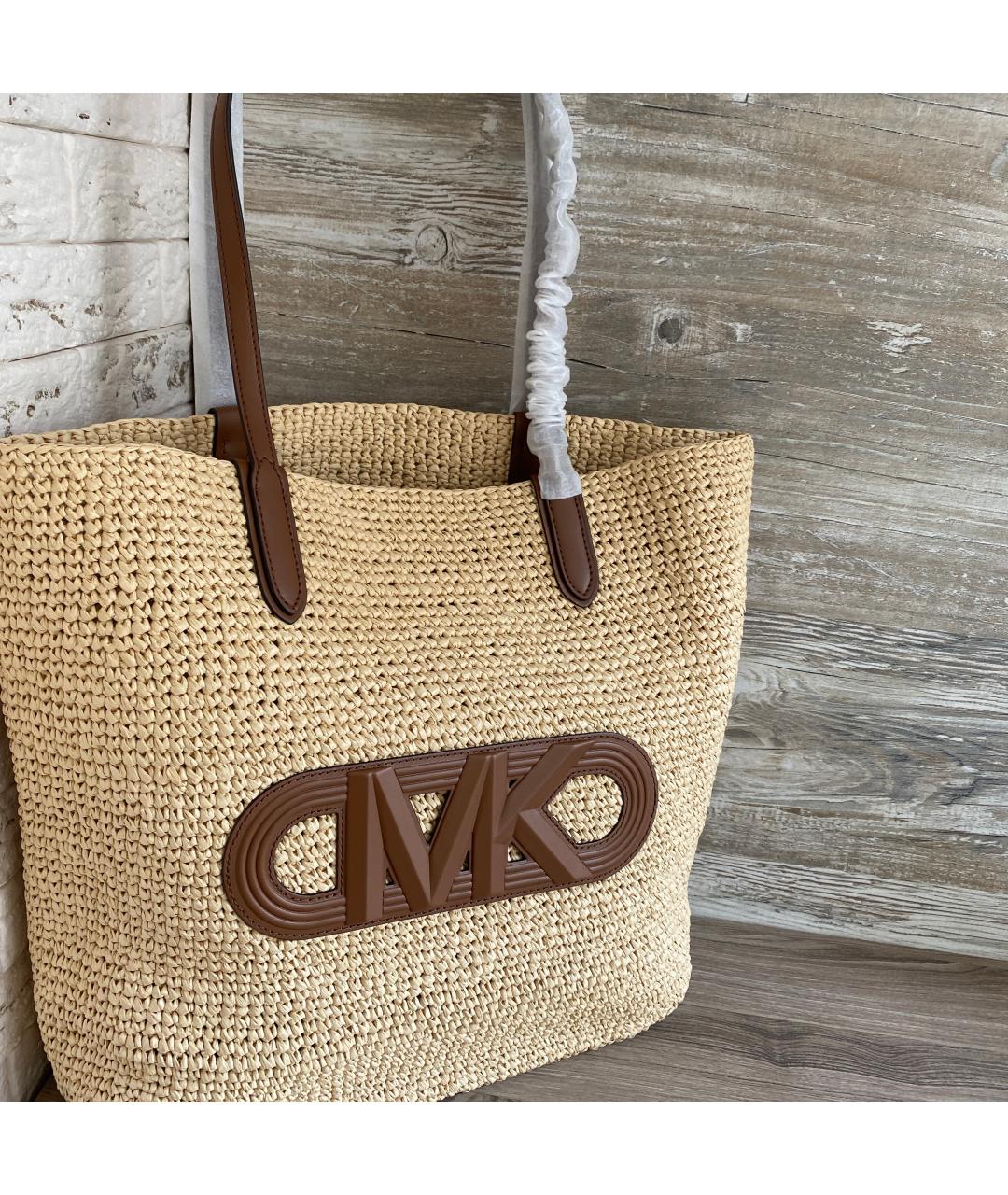 MICHAEL KORS Коричневая пляжная сумка, фото 2
