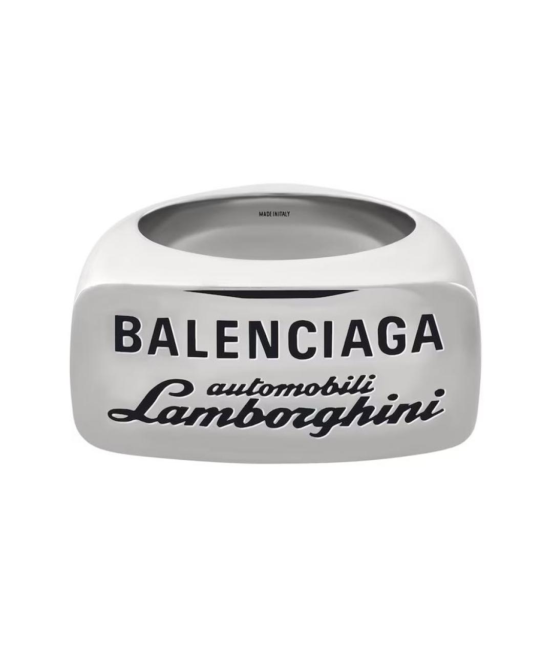 BALENCIAGA Серебряное латунное кольцо, фото 1