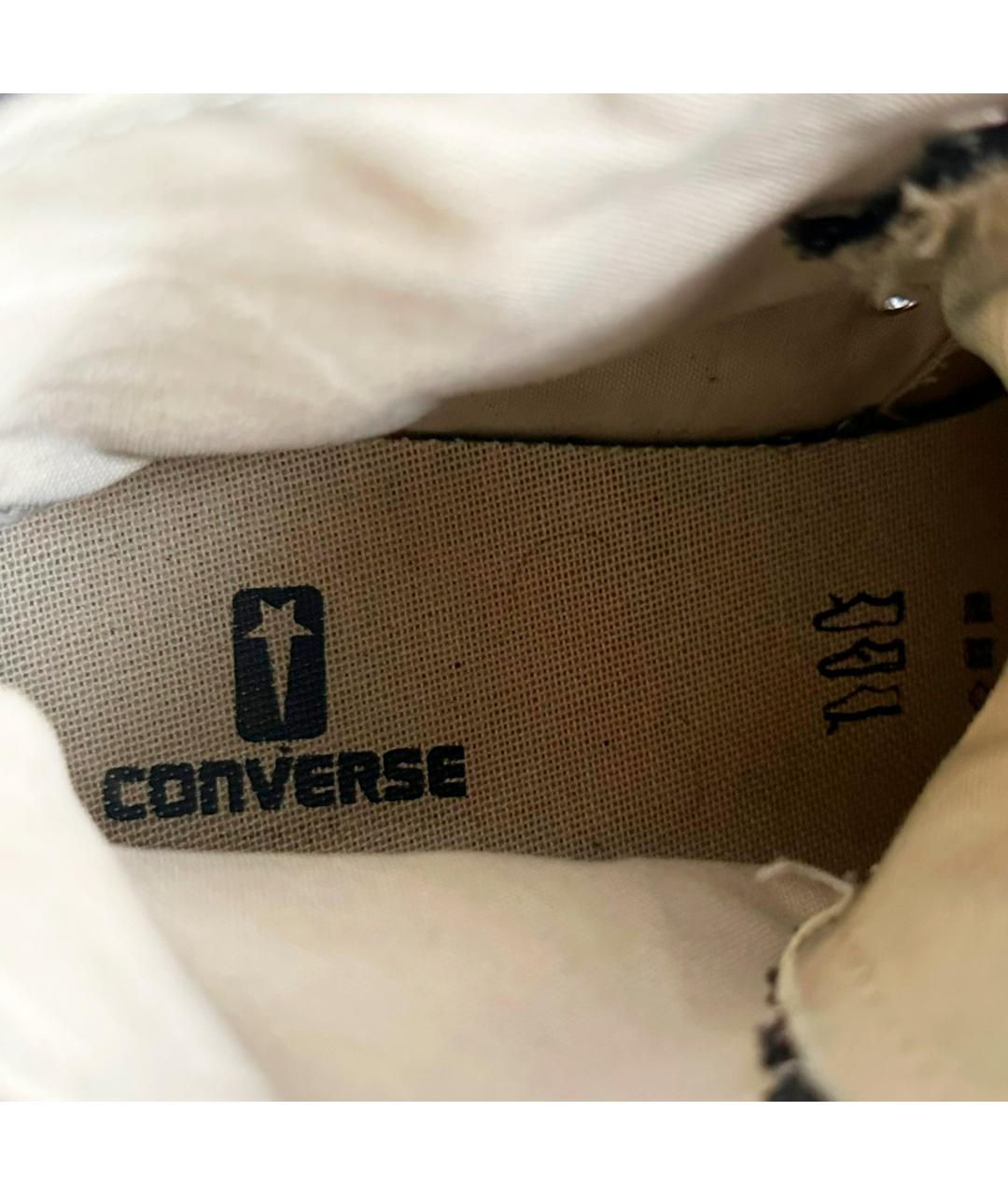 RICK OWENS DRKSHDW Черные текстильные высокие кроссовки / кеды, фото 7