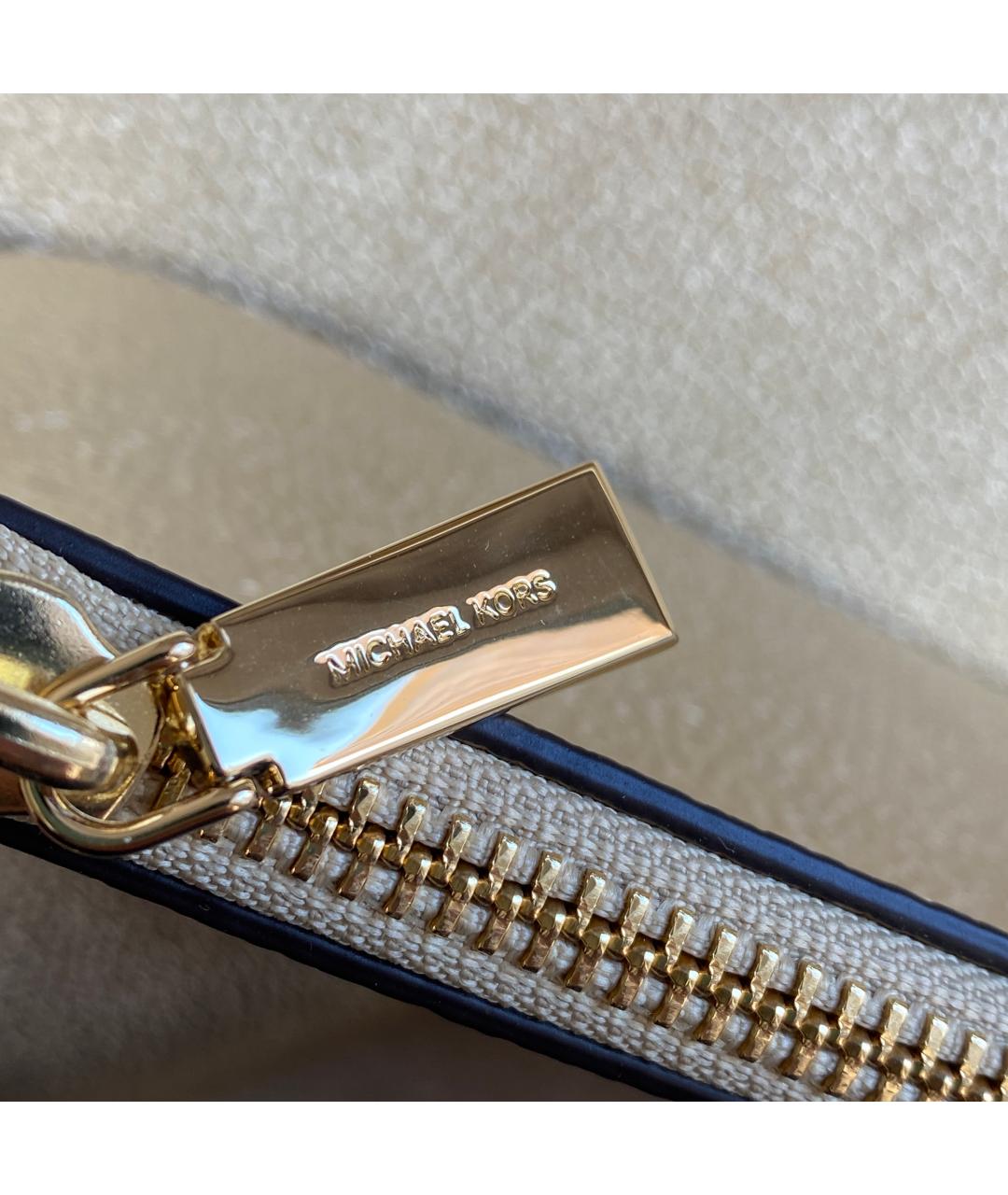 MICHAEL KORS Золотая кожаная сумка тоут, фото 9